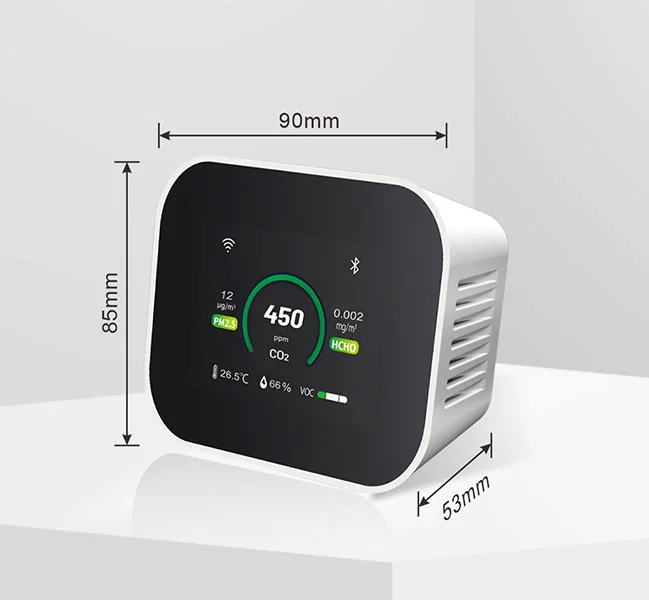 Structure du moniteur de qualité de l'air de bureau AM7000