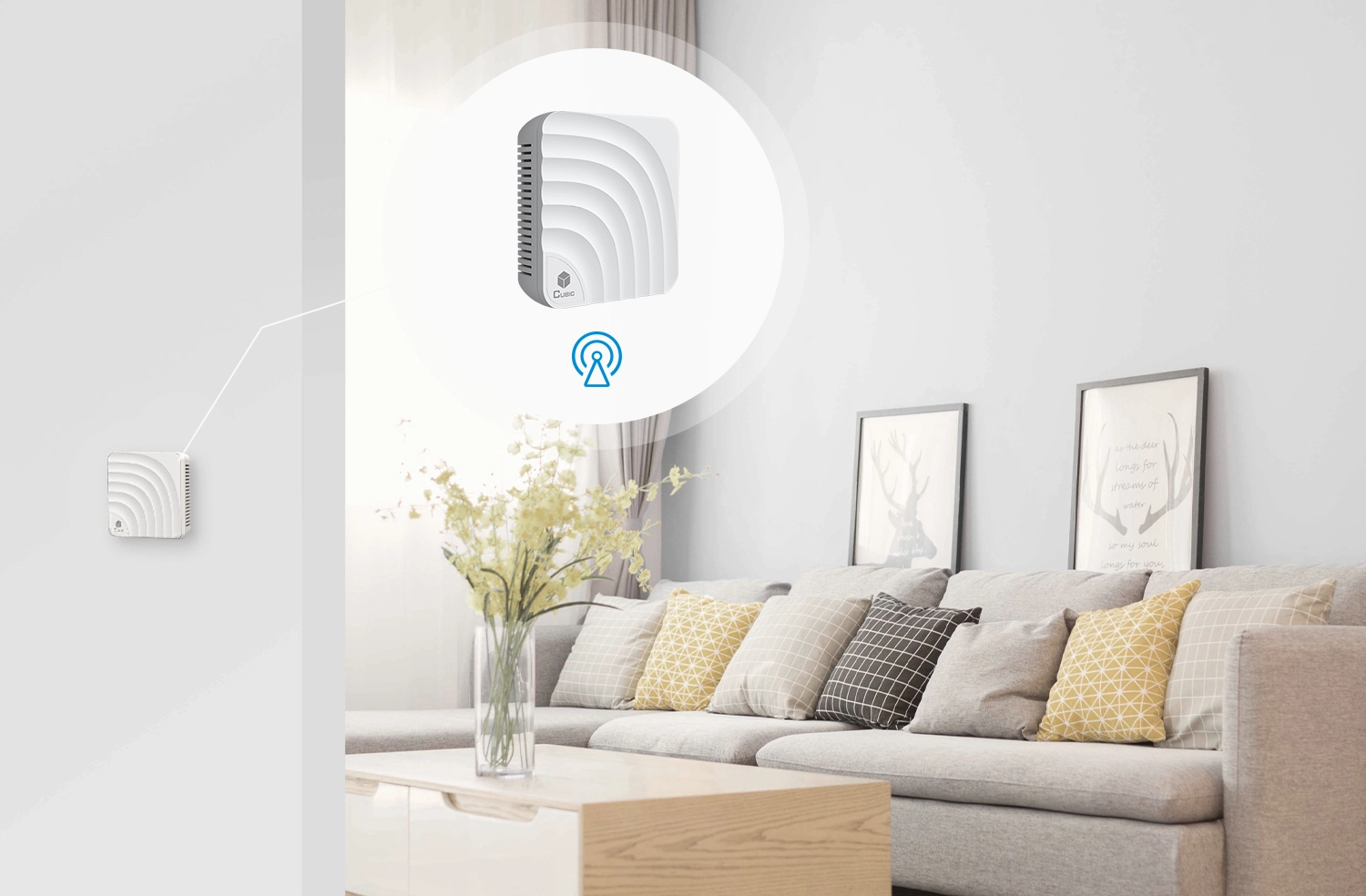 Communication du moniteur de CO2 de montage mural AM6208W