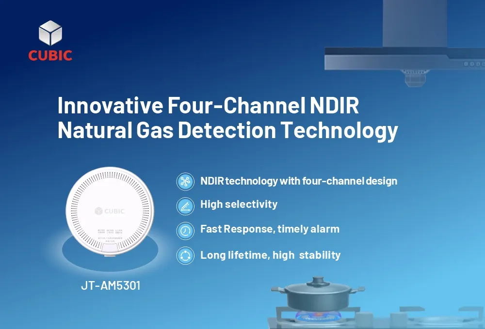 Solutions de détection de gaz naturel NDIR innovantes cubiques pour applications résidentielles et commerciales